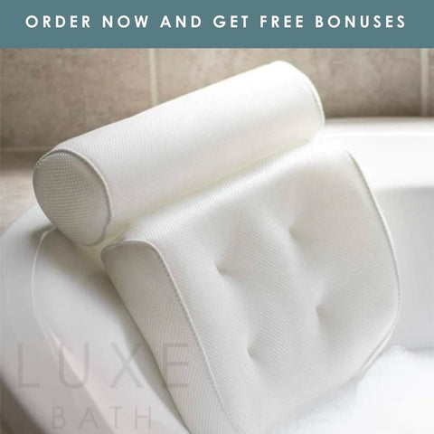 Bath Pillow And Bridge Bundle By LuxeBath™