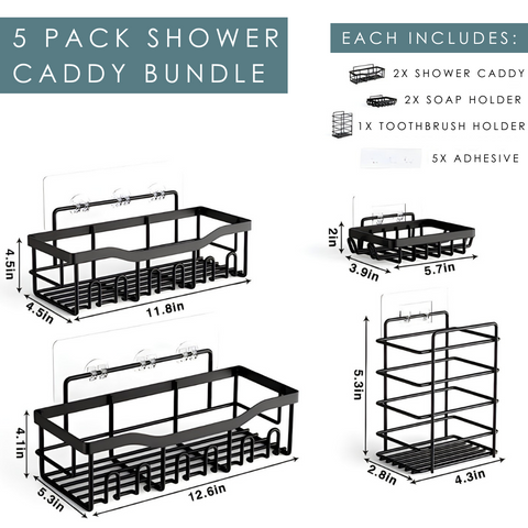 Shower Caddy Bundle (5 Pack)