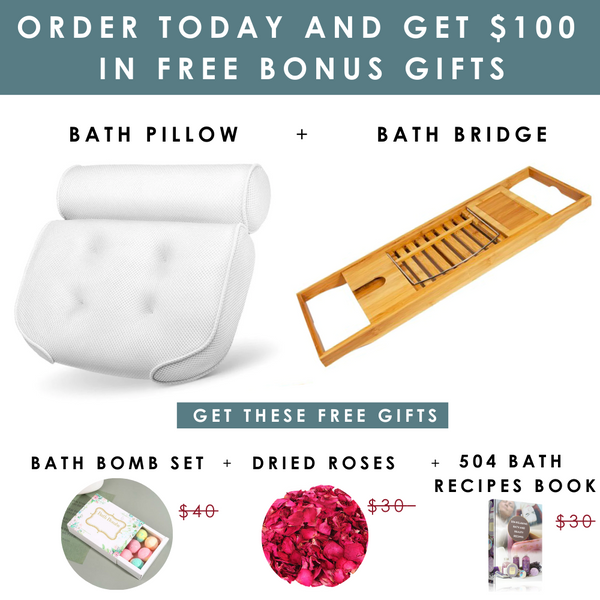 Bath Pillow And Caddy Bundle By LuxeBath™